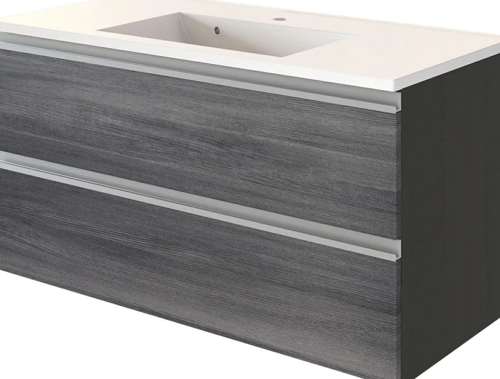 Meuble sous vasque avec lavabo 100 cm AREZZO