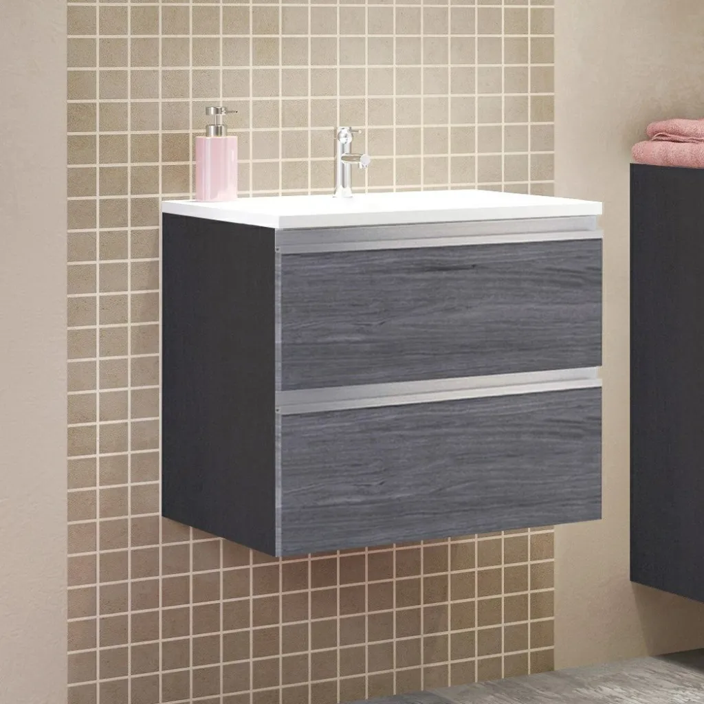 Held Armoires De Salle De Bains<Meuble sous vasque avec lavabo 60 cm AREZZO