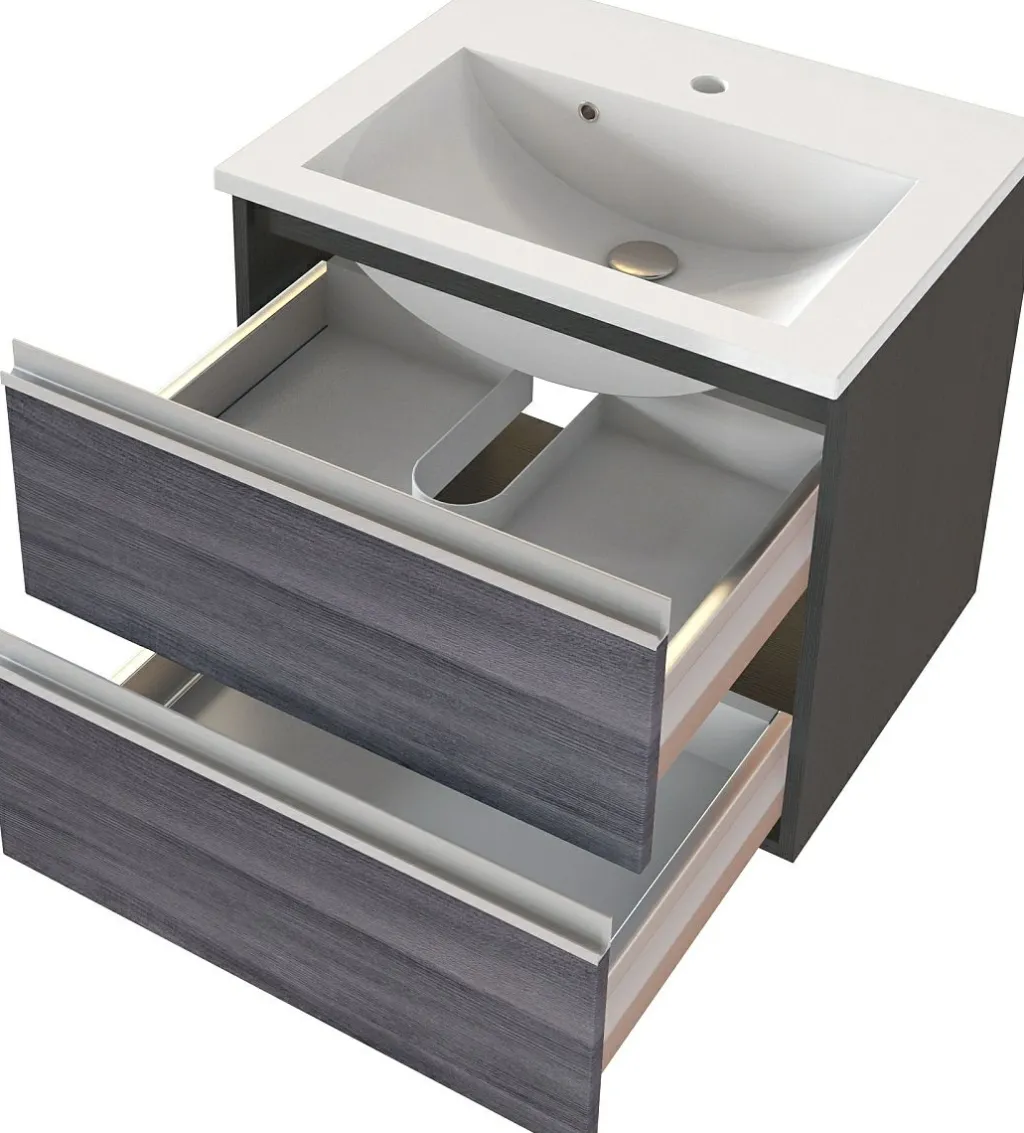 Held Armoires De Salle De Bains<Meuble sous vasque avec lavabo 60 cm AREZZO