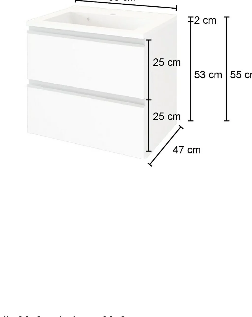 Held Armoires De Salle De Bains<Meuble sous vasque avec lavabo 60 cm AREZZO