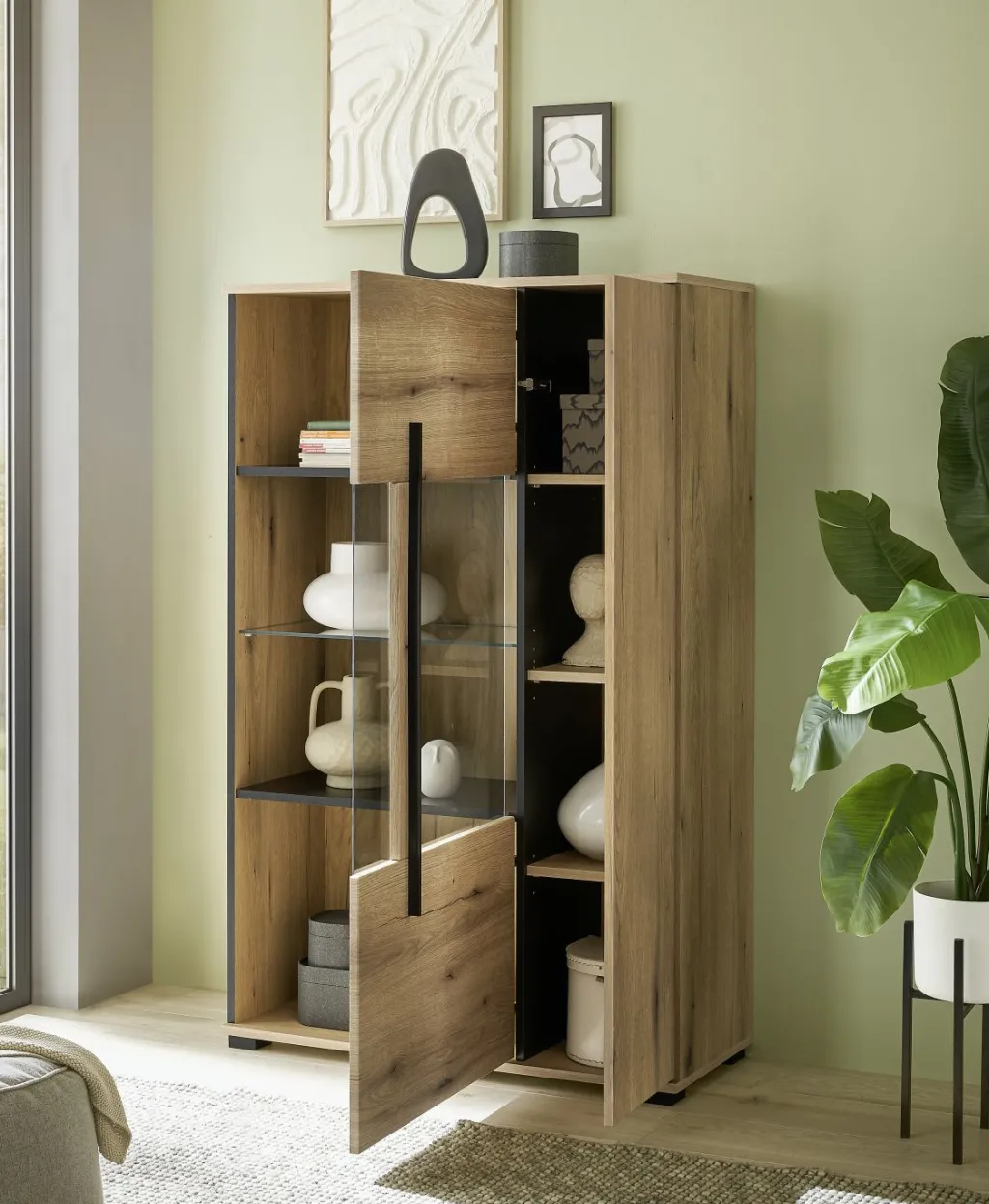IMV Commodes Combinées<Meuble vitrine combiné CANTARA