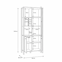 Forte Vitrines Sur Pied<Meuble vitrine HIGH ROCK