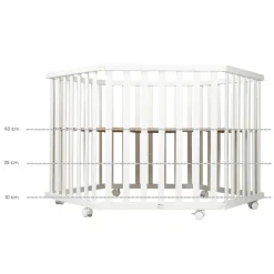 Roba Baumann Lits Bébés<Parc pour bébé hexagonal ton blanc