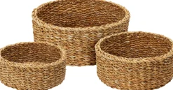 Petit panier rond en jonc de mer EH