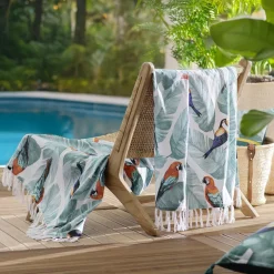 Plaid à franges perroquet OUTDOOR