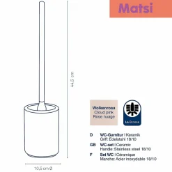 Kela Accessoires Sdb<Porte-brosse WC avec brosse MATSI