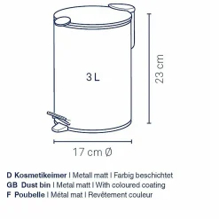 Kela Seau À Cosmétique<Poubelle de salle de bains MATS
