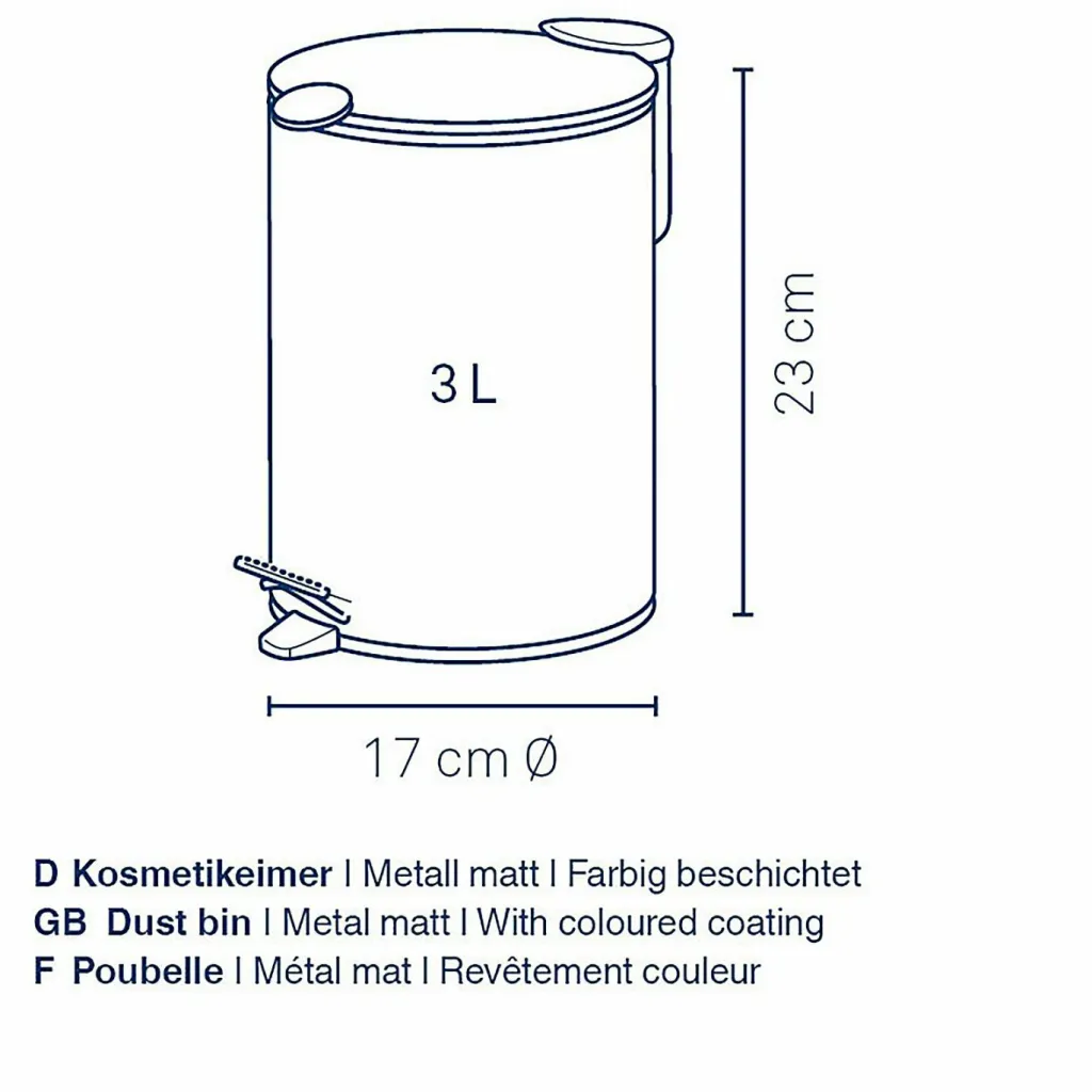 Kela Seau À Cosmétique<Poubelle de salle de bains MATS