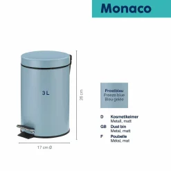 Kela Accessoires Sdb|Seau À Cosmétique<Poubelle de salle de bains MONACO