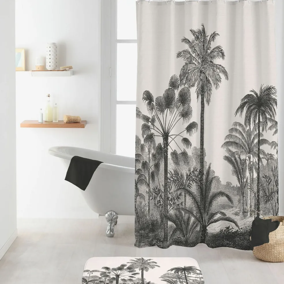 Rideau de douche avec anneaux COCOTY