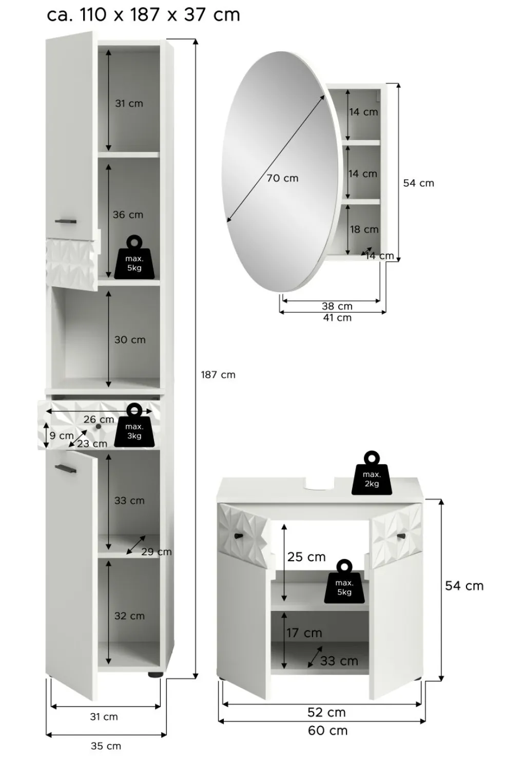 Salle de bains combinée ZIWAY