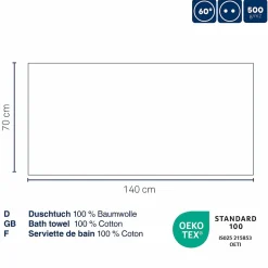 Kela Textiles De Salle De Bains<Serviette de bain vert mousse LADESSA