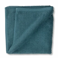 Serviette éponge bleu pétrole LADESSA