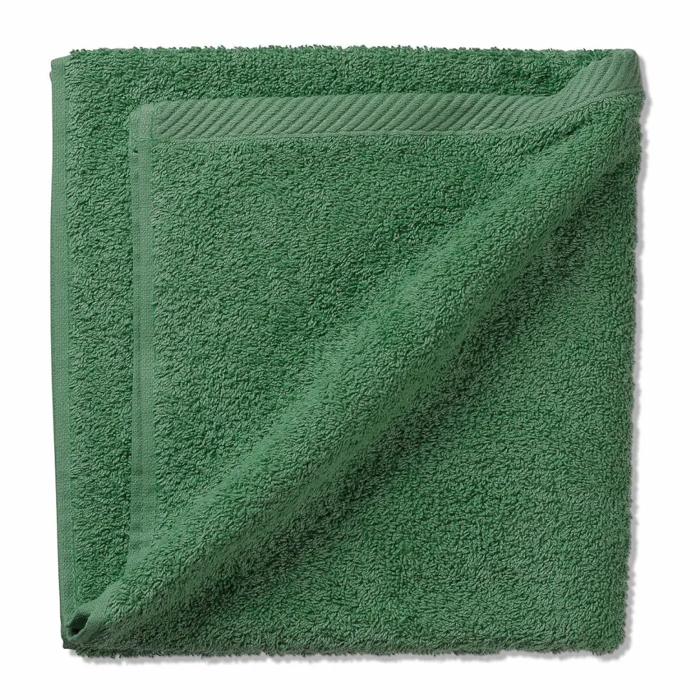 Serviette éponge feuille vert LADESSA