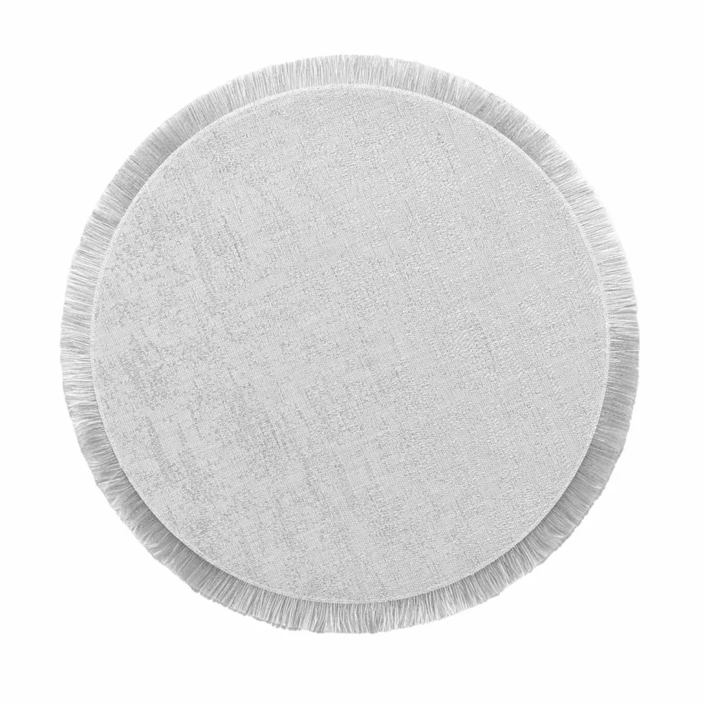 Set de table rond avec fils argentés JOALIE