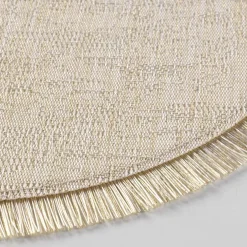 Set de table rond avec fils dorés JOALIE