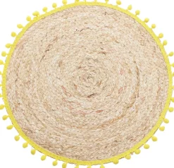 Koopman Accessoires De Table|Linge De Cuisine<Set de table rond avec pompons EH