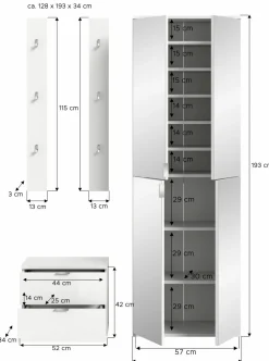 Xonox Vestiaires D'Entrée Complets<Vestiaire combiné 4 éléments BODITE