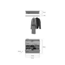 Xonox Vestiaires D'Entrée Complets<Vestiaire combiné 5 éléments BODITE