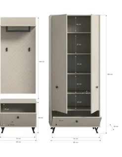 Xonox Vestiaires D'Entrée Complets<Vestiaire combiné 3 éléments TAPI