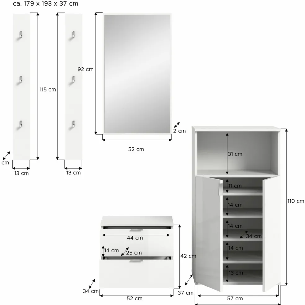 Vestiaire combiné 5 éléments BODITE