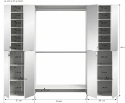 Xonox Vestiaires D'Entrée Complets<Vestiaire combiné 3 éléments BODITE
