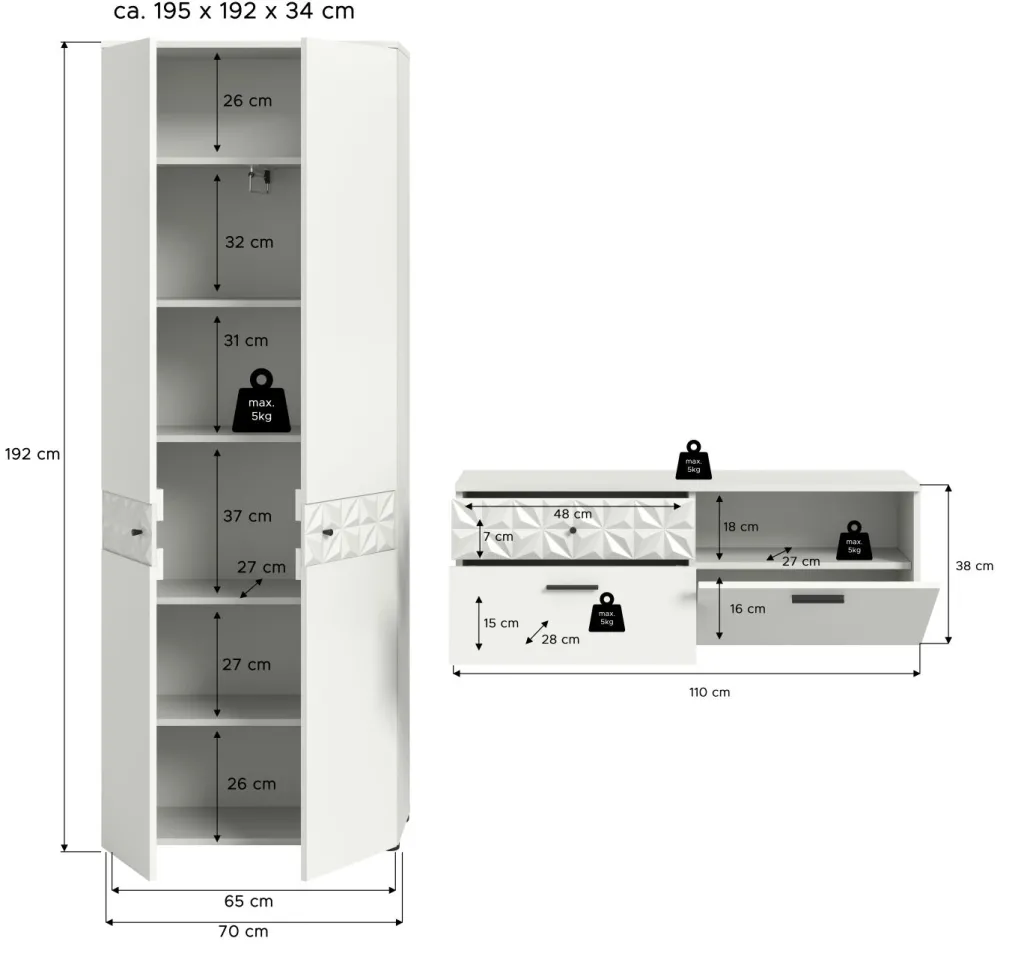 Xonox Blocs Salle De Bains Complets<Vestiaire combiné ZIWAY