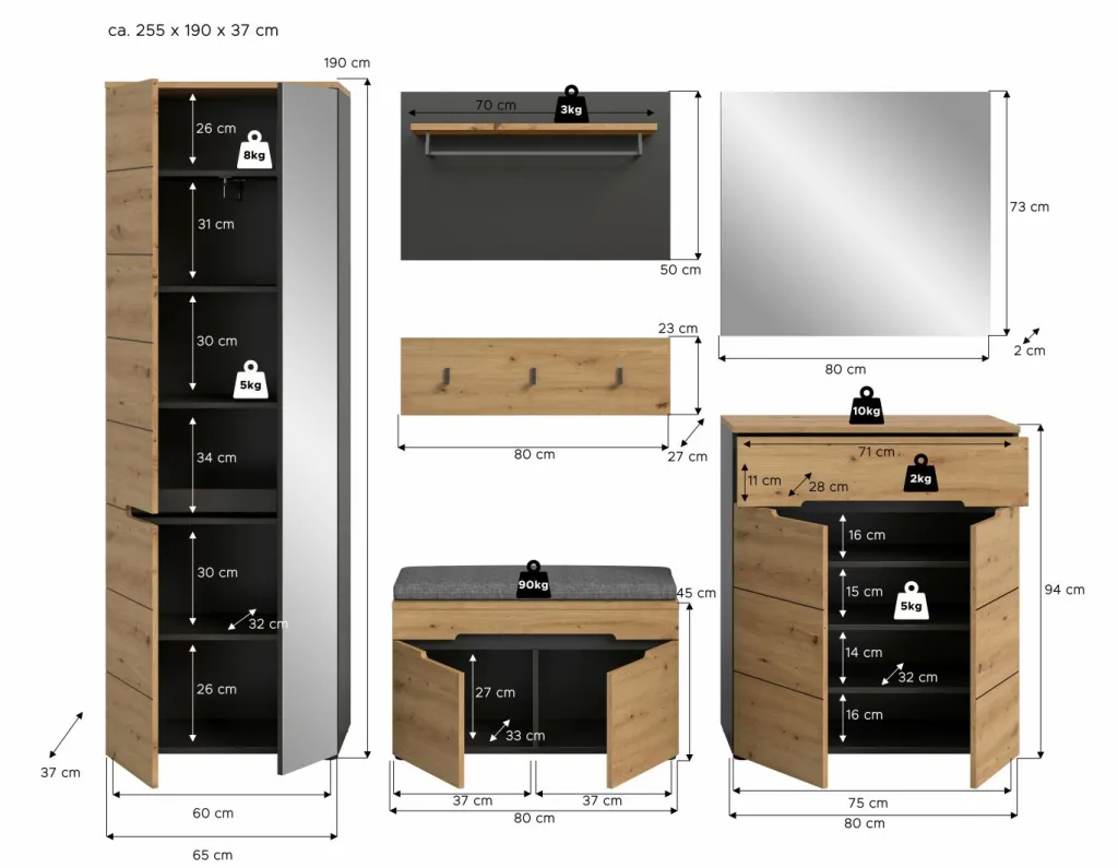 Xonox Vestiaires D'Entrée Complets<Vestiaire combiné GOBA