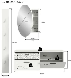 Xonox Vestiaires D'Entrée Complets<Vestiaire combiné ZIWAY