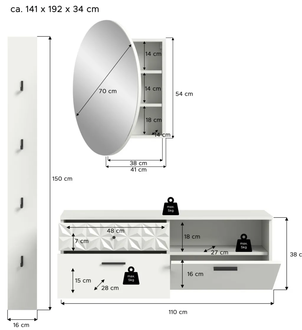 Xonox Vestiaires D'Entrée Complets<Vestiaire combiné ZIWAY