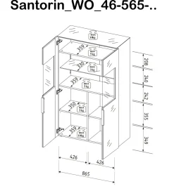 Bega Consult Vitrines Sur Pied<Vitrine avec éclairage SANTORIN